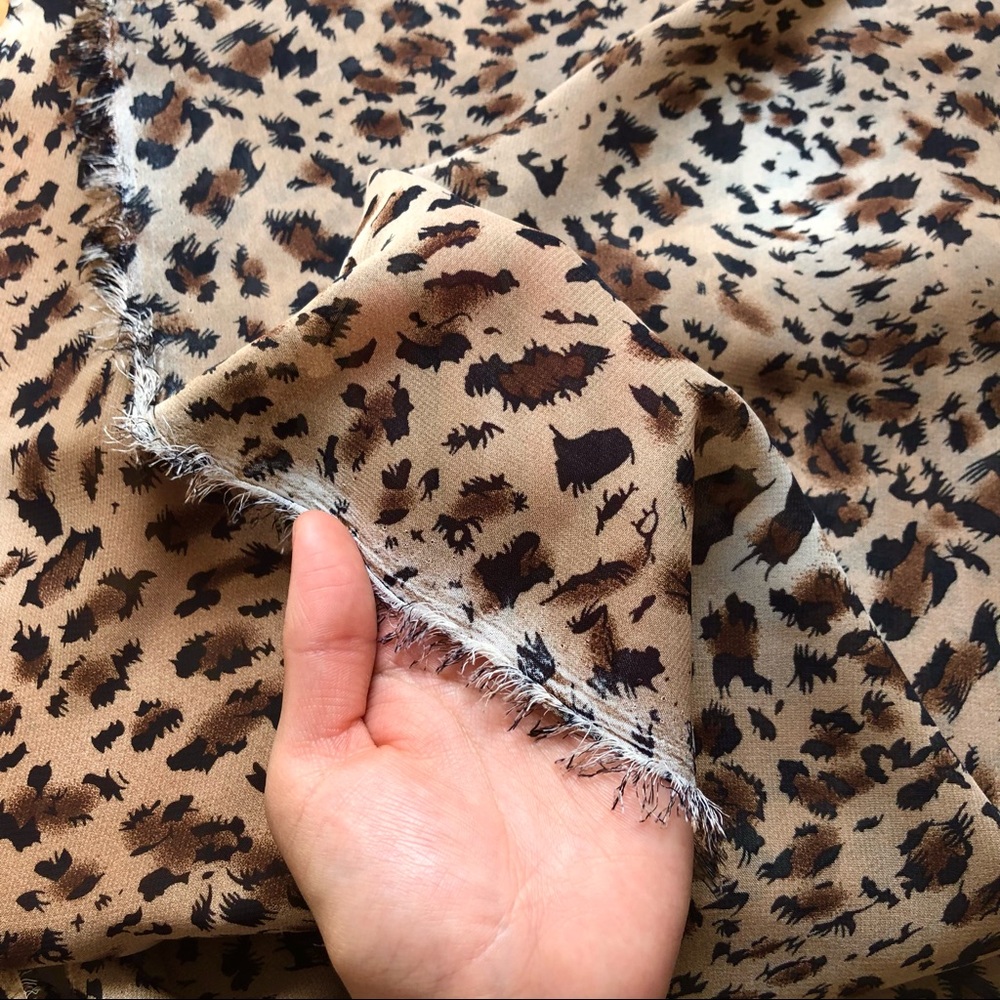 2 yards ✂︎ Leopard/Cheetah Chiffon Fabric